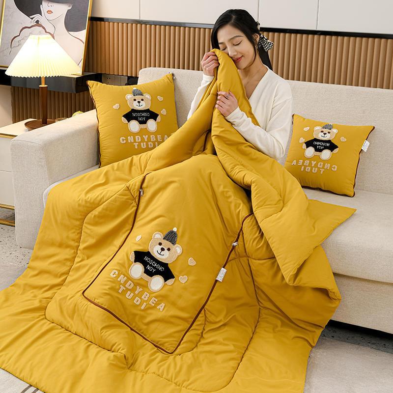 汽车折叠抱枕午车用被子两用新款公室靠枕睡枕头办二合被汽车二合