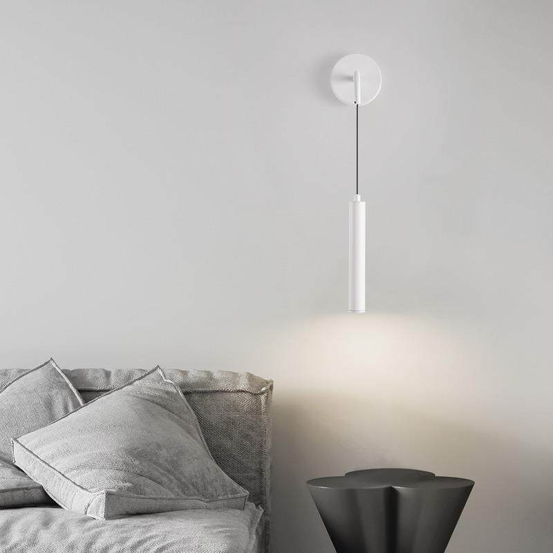 室4499北欧柱轻奢装饰灯条圆网红设计感壁灯线条现长代艺术卧床头