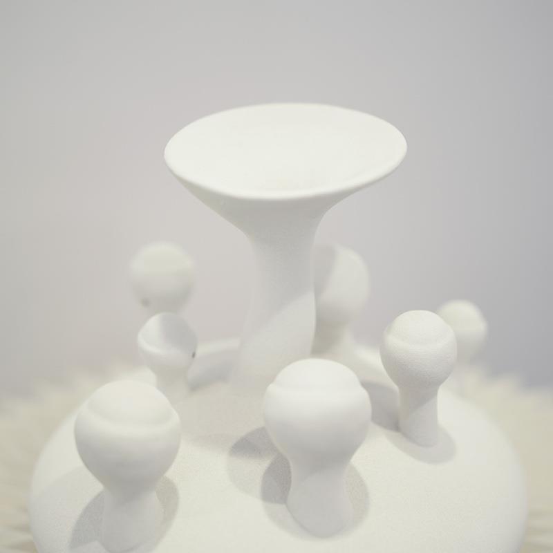 家具WUO软装件白色陶瓷花瓶代简约餐桌居摆客厅摆件家家现饰干花