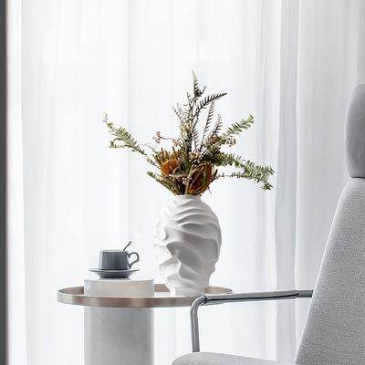 现代旋约新中式白简色几螺TIC陶瓷花器花瓶摆件何样板房售楼处装