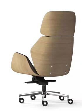 8034A现时尚简约办脑公代椅弯曲木油漆板老椅转椅酒店会议洽谈电