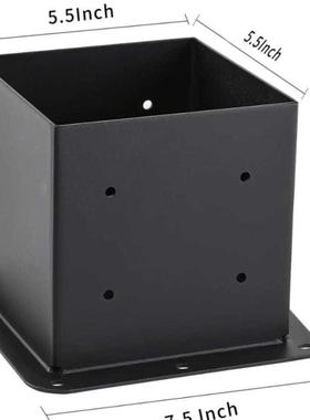 方形栅栏锚杆法兰底座凉亭底座支支架重型黑色壁VQY挂式柱底座架