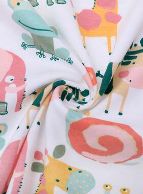 190g棉印棉花棉毛布40S面针双织纯布料a类抱全被家PYK居服婴童面