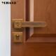 新中式 复古室型内卧室门锁胡72F039桃木实木门磁手房间把门通用静