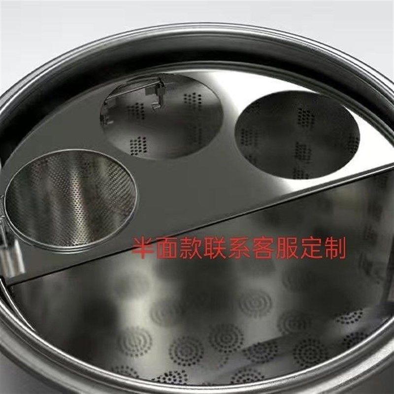 商用麻辣烫多孔分隔板多孔板配件煮面桶汤桶不P锈钢灶台圆孔粉篱