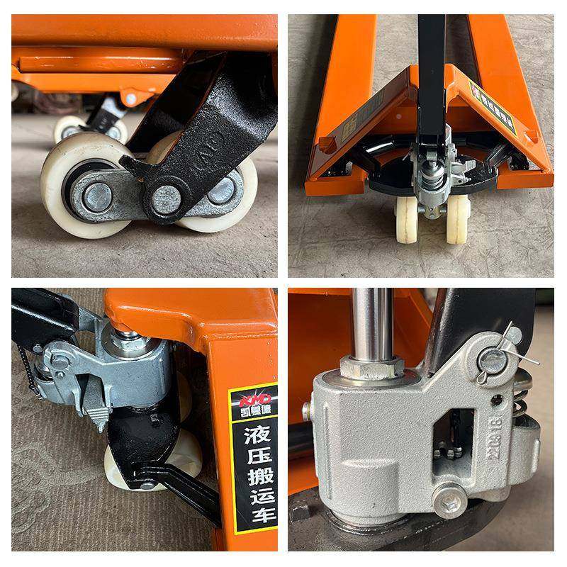 聚氨酯轮手动吨液车压地搬运尼龙轮MMB牛搬运车1T2T3T5手动叉车