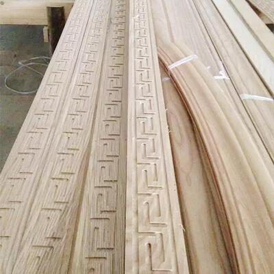 实木线条厂家花定平板吊顶棚LEP顶腰门套线雕制木线实线木装饰