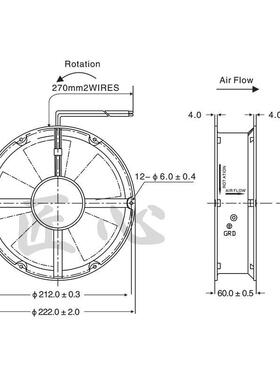 FVQ赛极电SG22060H气A220V22CM2SG20620HA1110V机柜轴流风机
