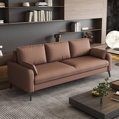 现代简约猫抓皮公务室沙01办发组合会接客出租房屋公寓待商小户型