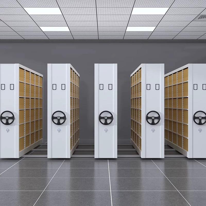 件柜密集架档案柜移动密集柜钢证制手MJJ0001摇凭资料文柜钢制柜