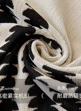 轻奢雪STG尼尔沙盖布四季通用沙发巾猫高抓双防发面可用级感沙发