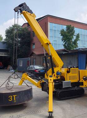 10蜘蛛吊车工程施工折叠吨电式重起机可YUA进梯遥控式履带蜘蛛吊