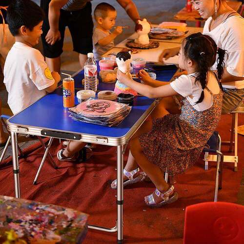 折叠桌摆摊户外桌子折叠便携式家用餐桌展业地摊桌简易铝合金桌子