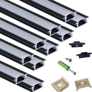 led线型灯铝槽线性灯槽套装45度明装三角铝槽V型槽线条灯铝灯槽