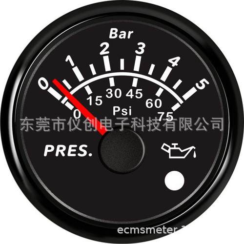网销ECPC系列52MM油压表0-5bar报警点为≤0.8bar