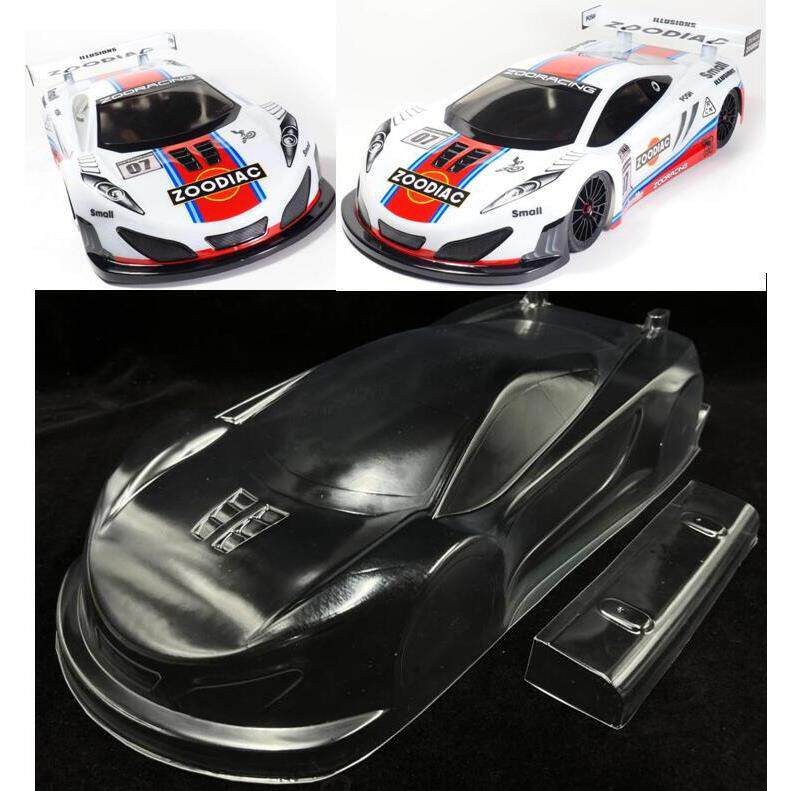 1/10平跑车壳漂移车壳ZooRacingZR-0007电房车透明PC车壳190mm