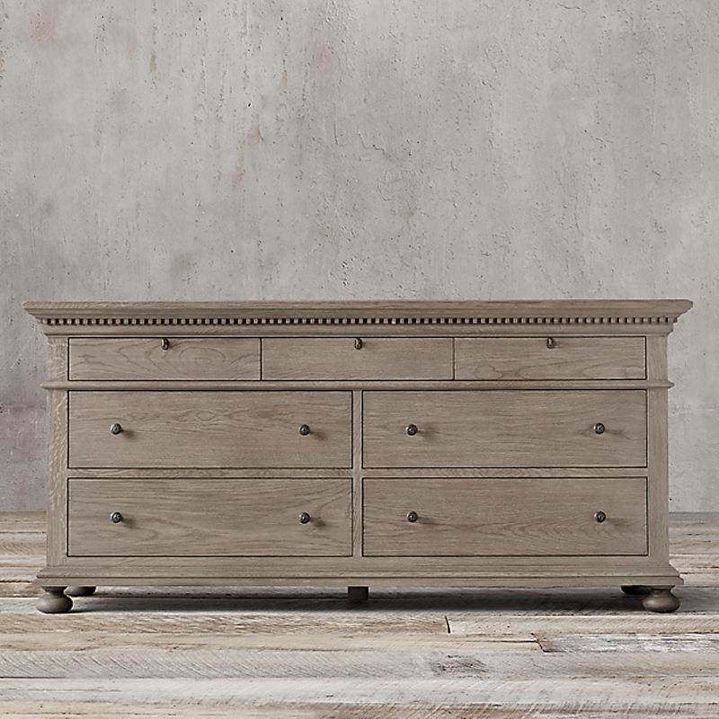 美式实木七斗柜储物柜餐边柜别墅卧室斗柜抽屉式收纳柜样板房家具,收纳整理,烫衣板及配件,淘宝优惠券,粉丝福利购,淘宝优惠卷