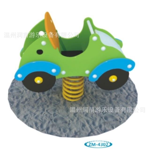 幼儿园儿童户外小区PE板弹簧摇马/儿童PV板摇摇乐/塑料板汽车摇马