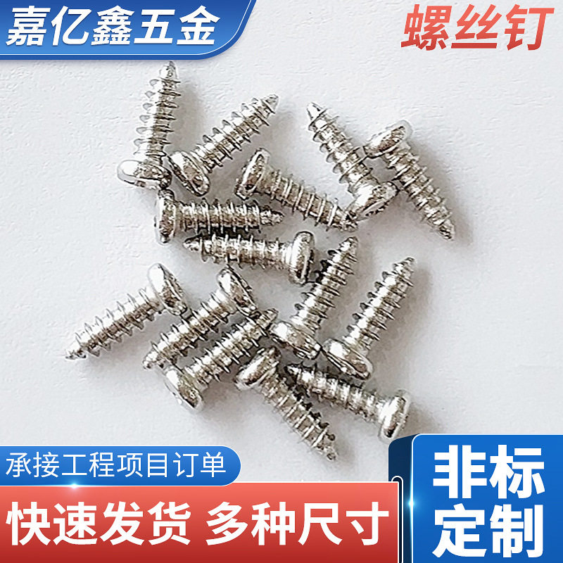 生产自攻螺丝钉批发加硬不锈钢螺钉十字槽沉头尖尾PA2/3/4*4/6-20