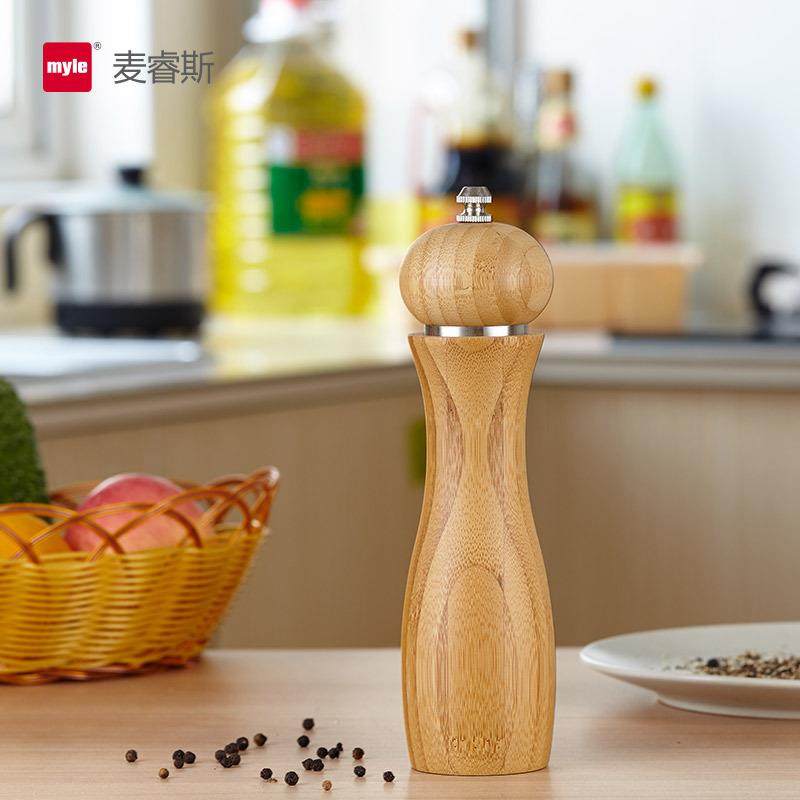 myle胡椒花椒海盐磨研磨器手动竹子研磨瓶黑胡椒调料瓶,机械设备,其他机械设备,淘宝优惠券,粉丝福利购,淘宝优惠卷