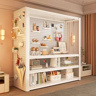 侧边洞洞板配件置物架货架储物柜书柜洞洞板收纳架多层杂物储物架