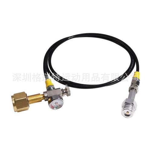 新款CGA320/W21.8苏打连接管1.5米和2.5米黑色管TR21快速断开接头