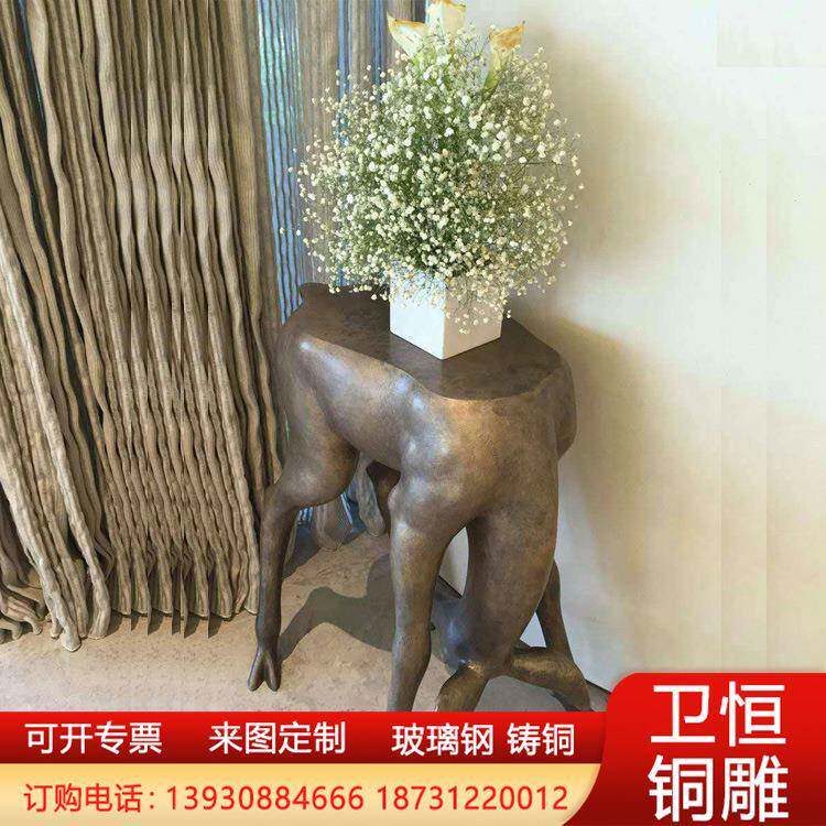 大型纯铜鹿雕塑客厅装饰品户外铸铜梅花鹿麋鹿鹿群城市雕像