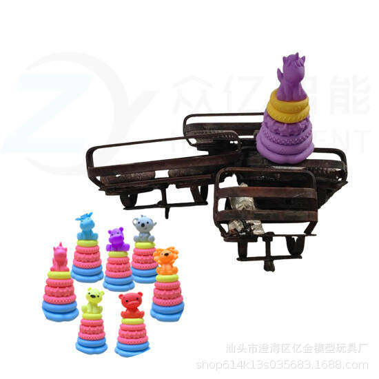 益智积木搪胶模具软胶积木认知叠叠乐浮雕方块堆叠玩具动物捏捏乐