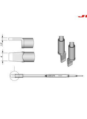 JBC原装烙铁头导热镊夹专用C420烙铁头双列烙铁头