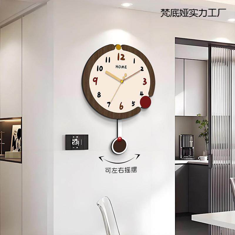 新款钟表客厅挂钟家用高级装饰画石英钟静音挂表简约创意时钟挂墙