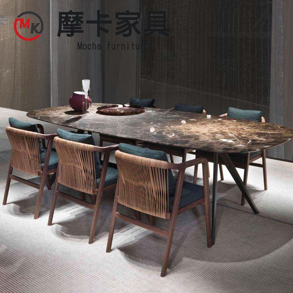 户外简约沙发椅单人设计师别墅新中式客厅家具藤编实木家用餐桌椅