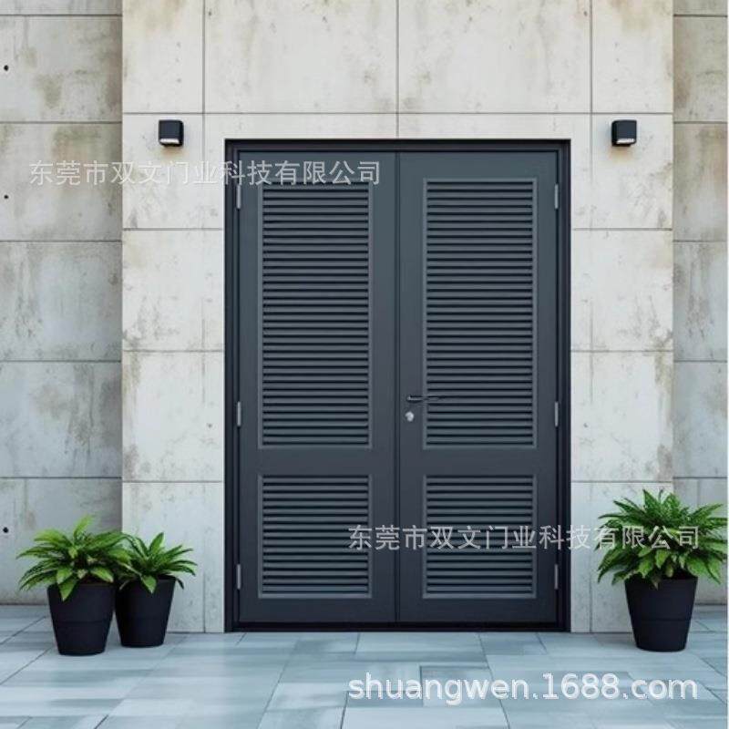 外贸出口钢制百叶门不锈钢百叶门平开百叶门镀锌钢百叶门
