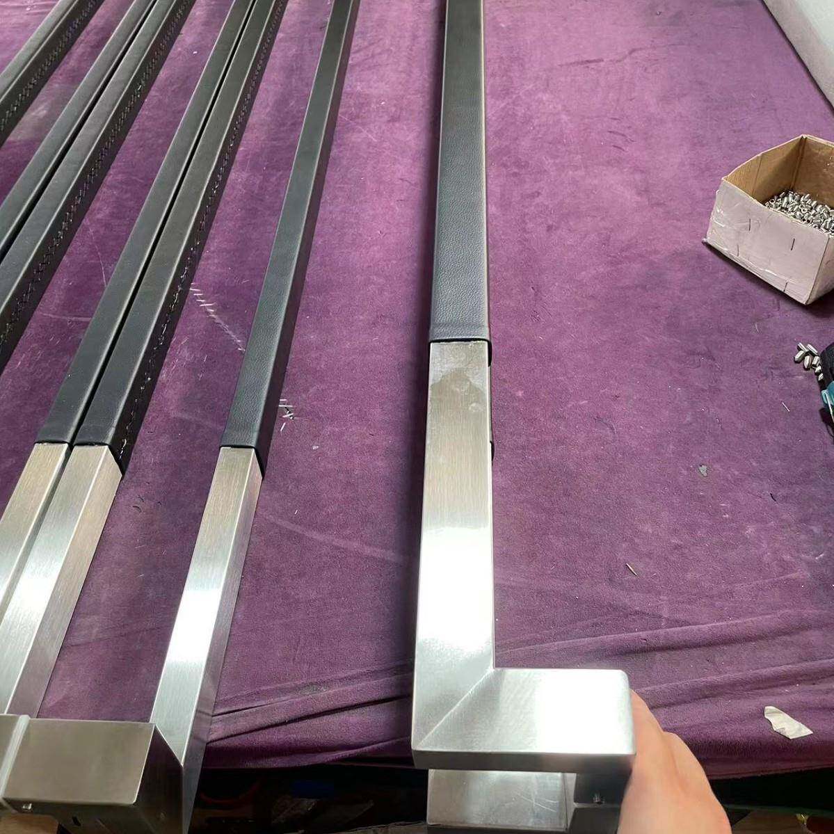 美式不锈钢拉手大门把手家用浴室玻璃门拉手砂光包皮大拉手