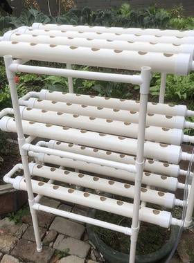 108孔无土栽培水培水耕阳台种菜设备管道种植架Hydroponics