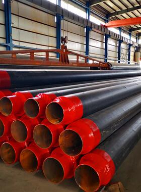 厂家暖加工直埋保温钢管热力管网保温管道供黑聚夹克ZOP酯氨保温