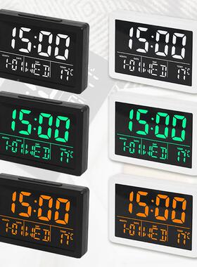 大屏简风1020LED时钟日约式床头闹钟格实用多功能电子钟控声钟102