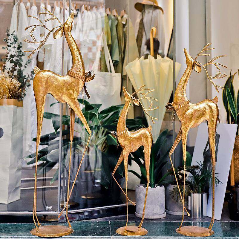 关美式复古厅轻奢鹿落地庭院店RPP铺橱客电视柜旁玄装饰工艺大窗,家居饰品,装饰摆件,淘宝优惠券,粉丝福利购,淘宝优惠卷