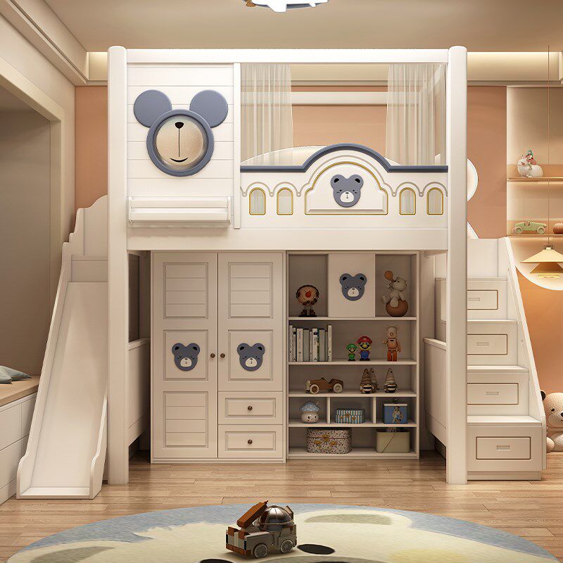 多功能上下床组合床上床下桌高低床男孩上床下柜儿童床书桌床一体