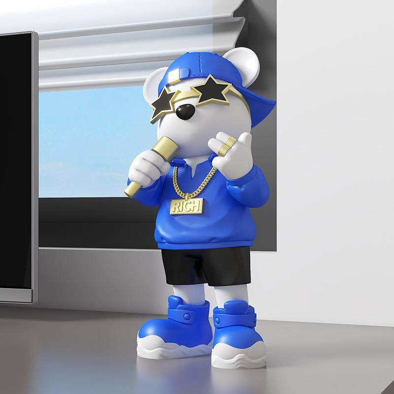 酷比嘻哈熊唱歌桌面摆件客厅电视柜酒柜玄关办公室装饰品,农用物资,其他肥料,淘宝优惠券,粉丝福利购,淘宝优惠卷