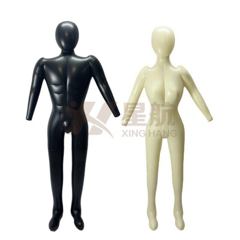 充气人形服装模特男女全身假人偶塑料加厚模型衣服展示架演练道具