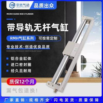 无杆气缸RMH-16X100X200X300磁耦无杆气缸气动气缸