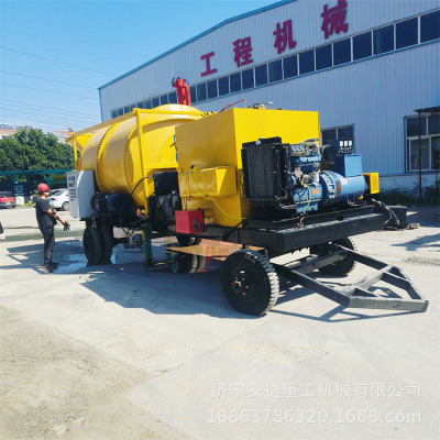 滚筒式沥青拌合机 新旧料兑比移动拌合机 庭院工程沥青料搅拌机