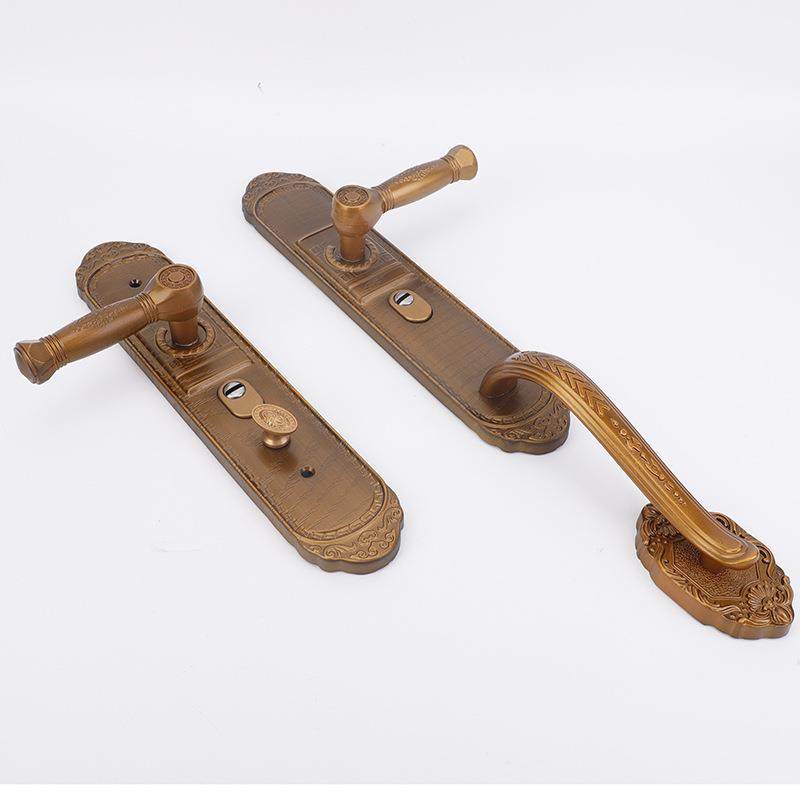 防盗门把手铝合金防撬黑红黄长款直销精品大门拉手通用235mm