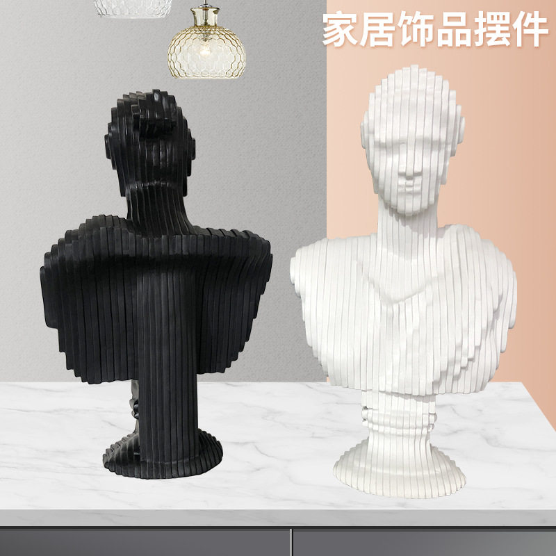 厂家直销家居树脂摆件创意纪念品马赛克雕像男摆件抽象人物摆件