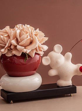 创意婚庆摆件结婚订婚场景布置装饰婚房客厅摆台喜庆红色备婚用品