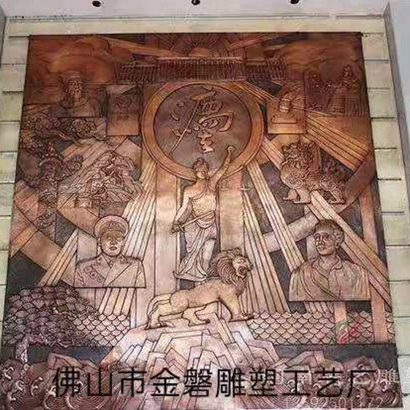 定制玻璃钢浮雕,砂岩浮雕仿铜,大型浮雕背景墙,酒店大堂背景