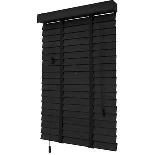 室A6L黑色实木百叶窗室帘F76MHMMJ书房厅办公卧餐厅遮阳遮光客木