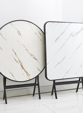 用折叠圆桌四方小桌型出租房折叠RZT家小桌子出户租屋用折叠餐桌