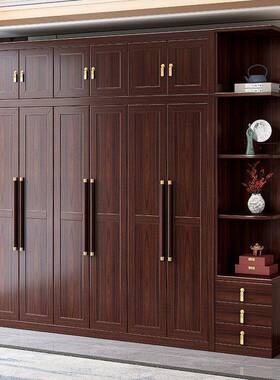 新中式乌金木实木衣柜容量约家用卧室储物衣橱大现简UYP大户型代