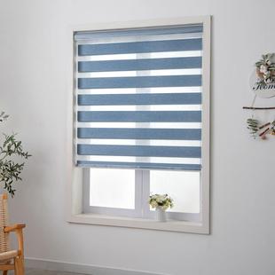 防水纱帘卧办公室浴室客厅室光百L22高精叶窗柔升降卷帘高精密遮